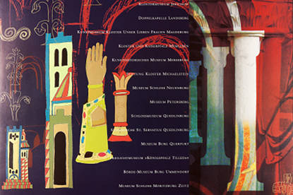 Abbildung Werbeplakat „Museen an der Strasse der Romanik“ (Slg. 8, Nr. P1-00084). Mit Klick zur vollständigen Meldung gelangen.