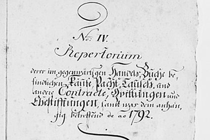 D 9, A III Nr. 50: Amtshandelsbuch (1792-1817). Mit Klick zum Digitalisat im Viewer gelangen.