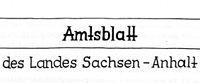 Ausschnitt aus dem Titelblatt des ersten Amtsblatts des Landes Sachsen-Anhalt