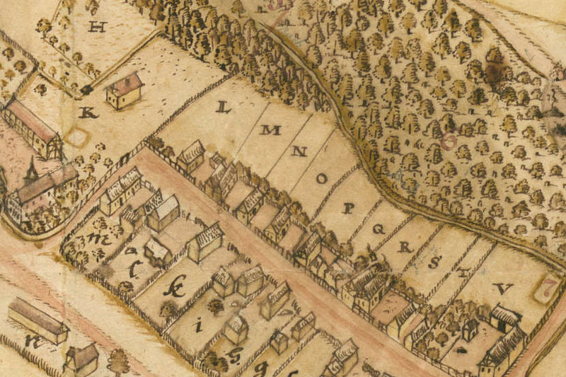 Abbildung C 48 IX, Lit. C Nr. 168: Eigentlicher Grundriss und Prospekt des hochadligen Dorfes und Rittergutes Kossa mit dazu gehörenden Teichen und Gehölzen (1704). Mit Klick zur vollständigen Meldung gelangen.