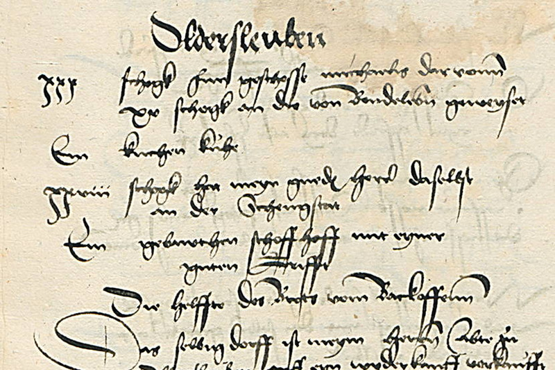 Eine anspruchsvolle Handschrift aus der Mitte des 16. Jahrhunderts...