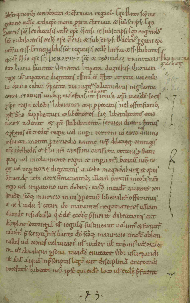 Liber Privilegiorum S. Mauritii Magdeburgensis, 937-1525 (LASA, Cop., Nr. 1a, Bl. 48 VS)