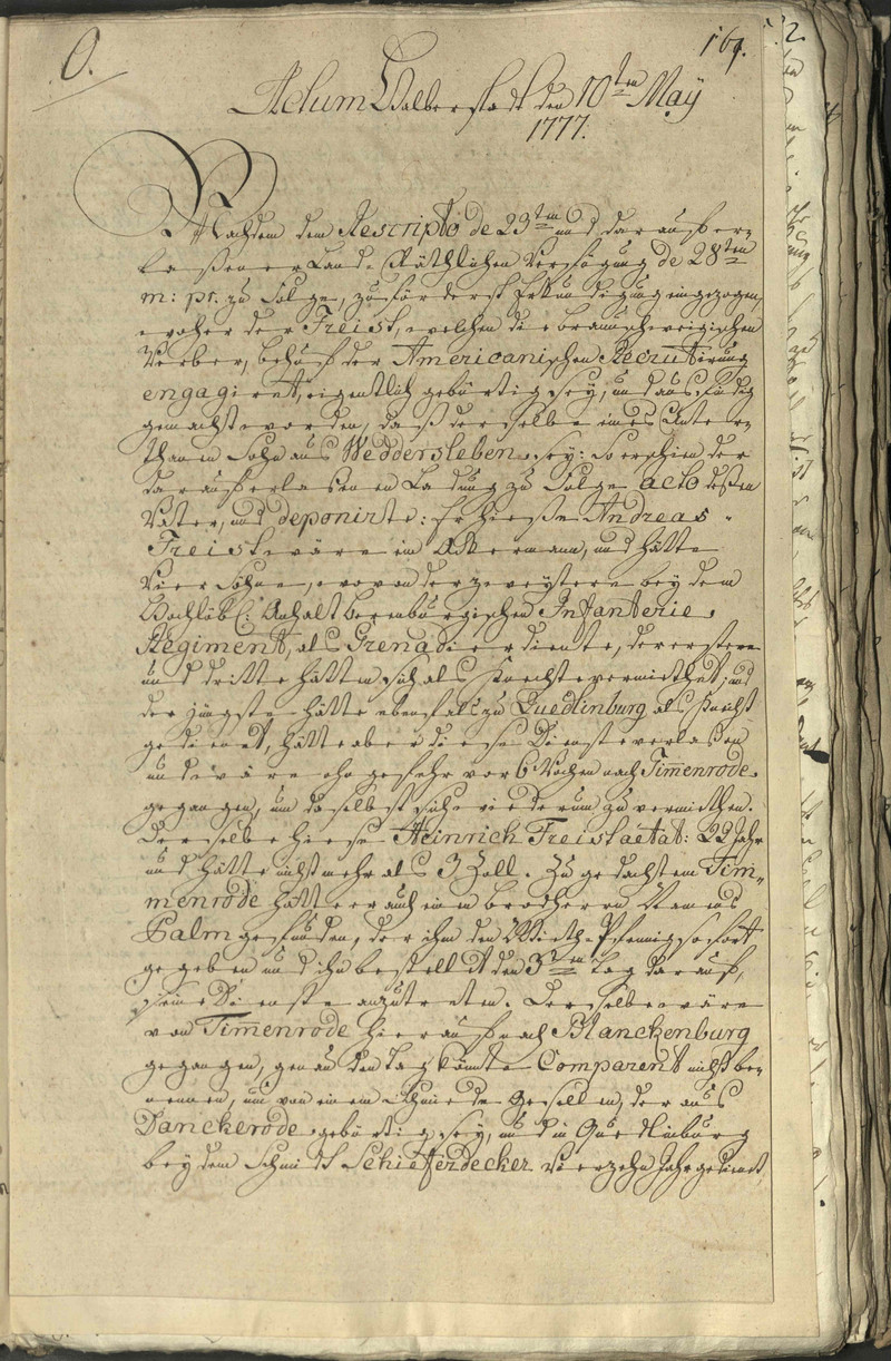 Seite aus einer frühneuzeitlichen Akte in Kurrentschrift verfasst